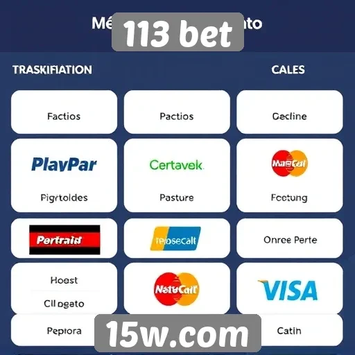 Métodos de pagamento disponíveis no 113 bet